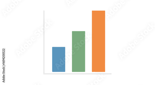 Vibrant growth chart illustration, indicating positive progression and rising success depicted through colorful, ascending bars
