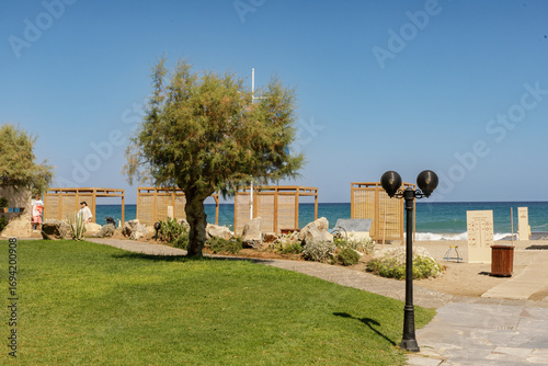 Relaxing beach resort scene...