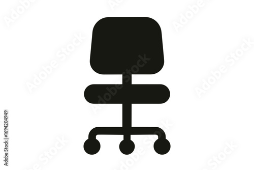 Vector Illustration of Minimal Black Office Chair