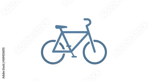 Minimalist bicycle icon illustrating eco-friendly transport on a clean white backdrop ideal for web graphic use conveying a sense of simple mobility