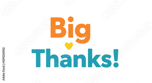 Vibrant gratitude expression featuring a cheerful color palette for sincere acknowledgements and appreciation, perfect for conveying thanks