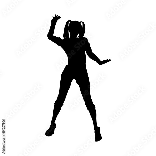 silhouette of a woman dancing