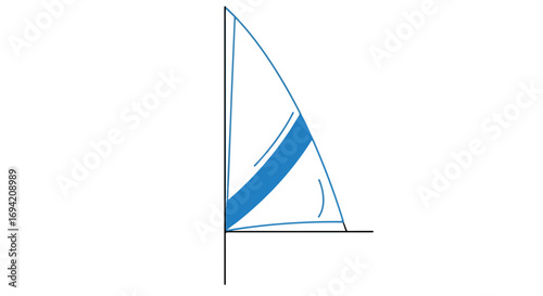 Geometric composition with curved and straight lines for abstract representation, minimalist art work for creative designs and visual communication