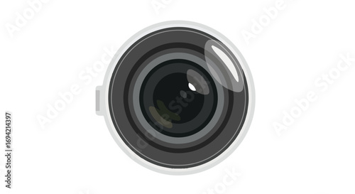 Stylized camera lens illustration showcasing depth and visual clarity designed for photographers