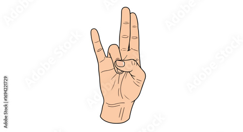 Representational human hand displaying yoga gesture symbol, depicting spiritual practice and meditation technique for well being