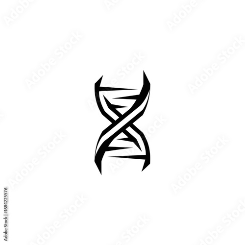 Tribal Style DNA Double Helix Graphic.