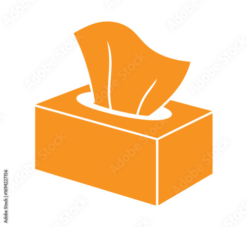 Box tissue icon set vector. box tissue line icon symbol. vector illustration