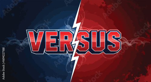 Dynamic Versus Graphic with Contrasting Colors and Bold Typography for Competitions and Challenges