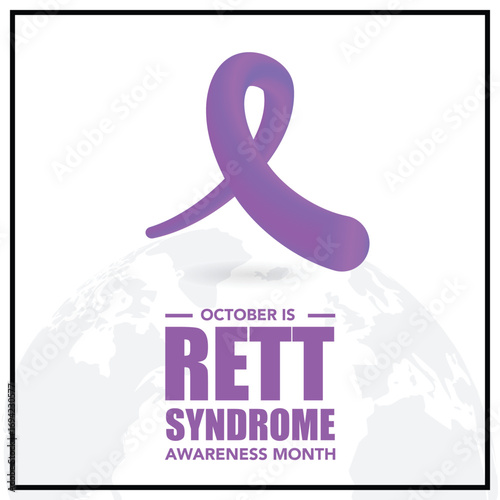 October is Rett Syndrome Awareness Month background template use to background, banner, placard, card, and poster design. holiday concept with text inscription and standard color. vector illustration