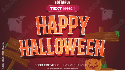 3D text effect Halloween theme