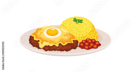 Delicious and inviting vector image of a complete Filipino breakfast meal