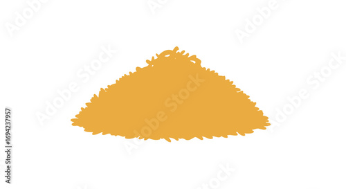 Golden Textured Pile Graphic Illustration on Plain Background