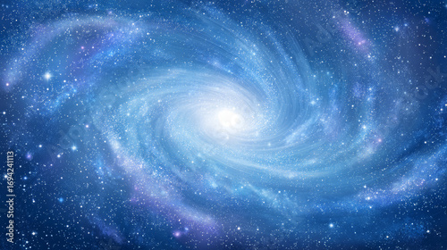 Cosmic scene of blue nebula
