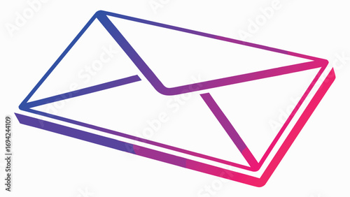Colorful envelope symbol representing communication and connection in digital correspondence