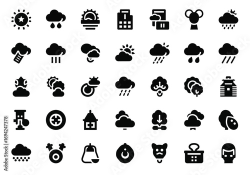 Collection of weather icons