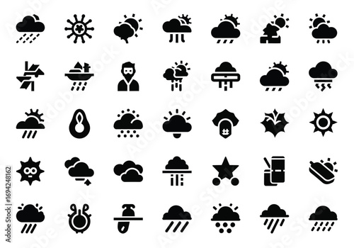 Collection of weather icons