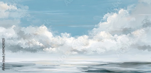 Tranquil, painted landscape