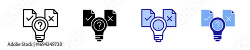 Hypothesis  Icon Set Multiple Style Collection
