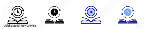 Lifelong Learning  Icon Set Multiple Style Collection