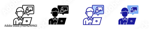 Tutoring  Icon Set Multiple Style Collection