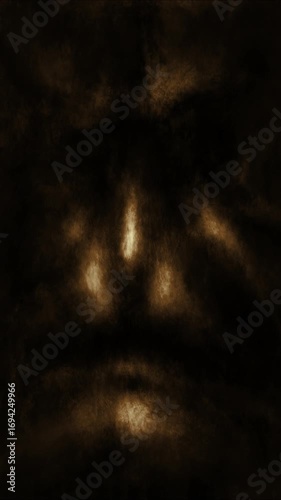 Welcome to hell! Animated horror collection with scary man, monster from abyss and screaming face. Animation in dark fantasy genre. Exciting images of spooky Halloween. Blur effects, camera shake. 