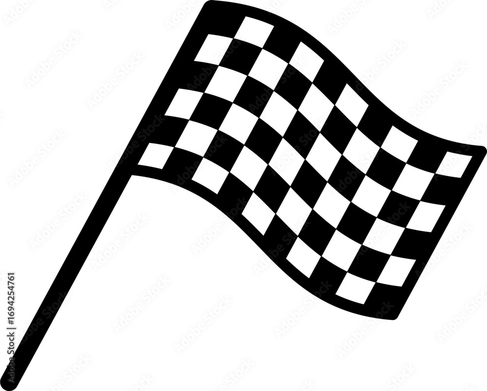 Fototapeta premium black and white checkered flag vector for racing