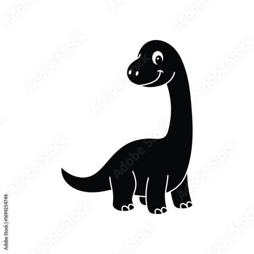 Coloring book Brontosaurus cute vector design templates simple and modern concept, isolated on white background