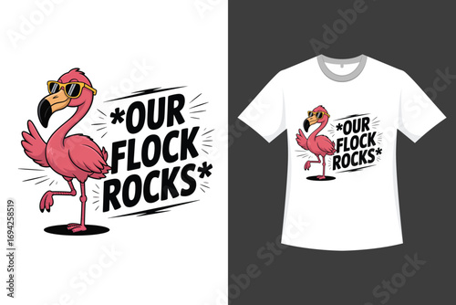 Flamingo t-shirt vector design