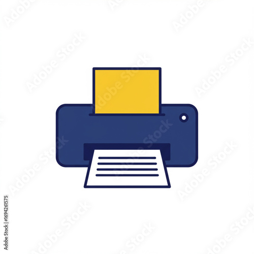 Digital printer on a white background, showcasing its technology and function