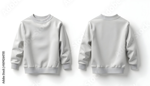 Sweatshirt Mockup Front and Back View Gray Pullover Apparel