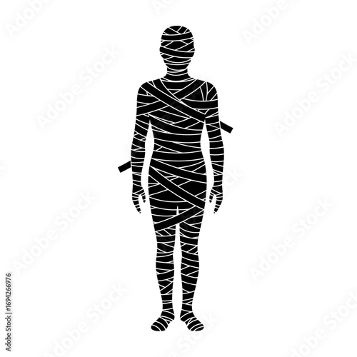 silhouette of a mummy