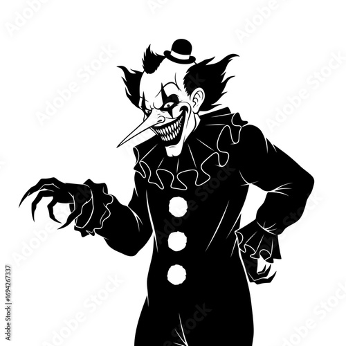 silhouette of a joker