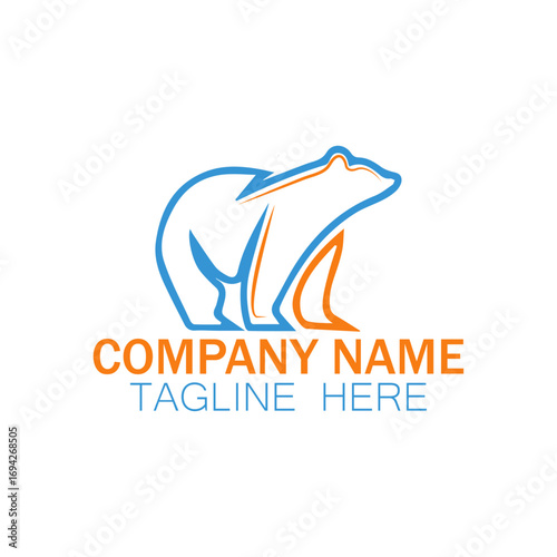 Stylized Bear Logo with Company Name and Tagline