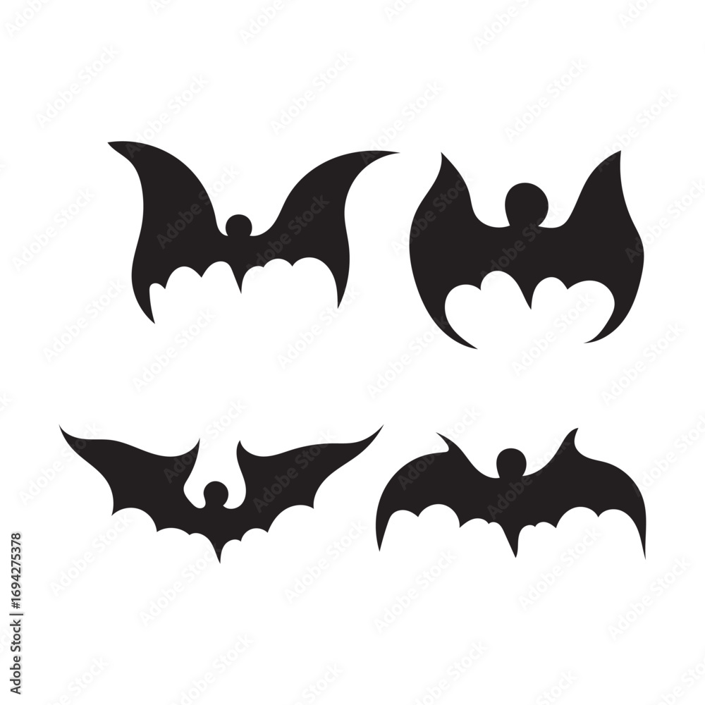 Fototapeta premium happy halloween vector bat design