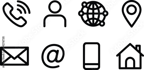 Diverse Collection of Contact Method Icons Portraying Connectivity Customer Service and Communication Channels for Modern Business and Personal Interactions Seamlessly