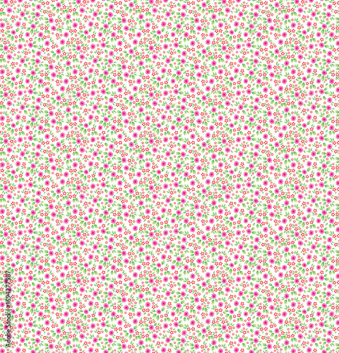 PrintSeamless Floral Pattern in vector.Wild flowers, leaves, branches, candies repeat pattern design set.Handmade. Wallpaper, fabric or design of gift paper. Free Vector Allover