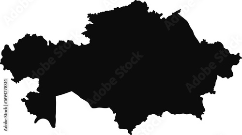 Vector map of kazakhstan
