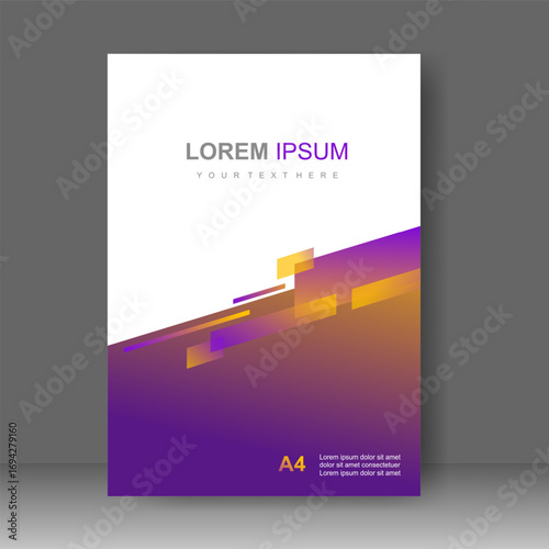 Book cover design modern. for Annual report, Brochure template, Education, catalog, Simple Flyer promotion, magazine, Vector illustration