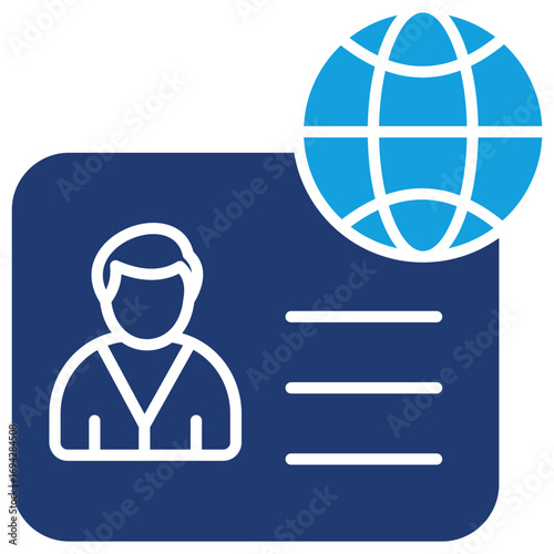 Citizenship Flat Blue Icon