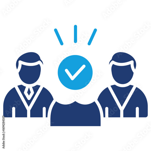 Diversity Flat Blue Icon
