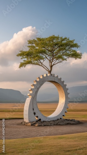 A Beautiful Synthesis of Circular Economy through Art: Tree Growing in Sculpture as a Statement