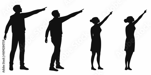 Silhouettes of people vector illustration. Man and Woman silhouettes vector set illustration.