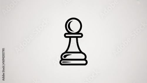 Pawn chess piece vector illustration for chess game strategy and design element use