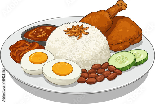Simple Nasi Lemak Icon