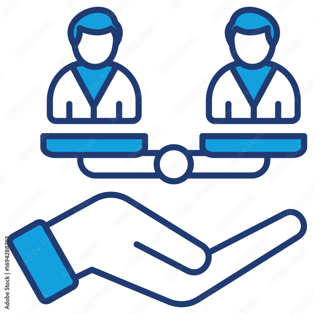 Fototapeta premium Equity Blue Icon