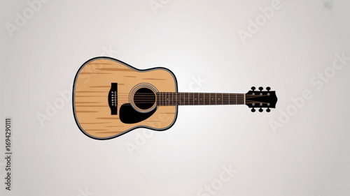 Acoustic guitar illustration for music lovers and guitar enthusiasts to enjoy viewing