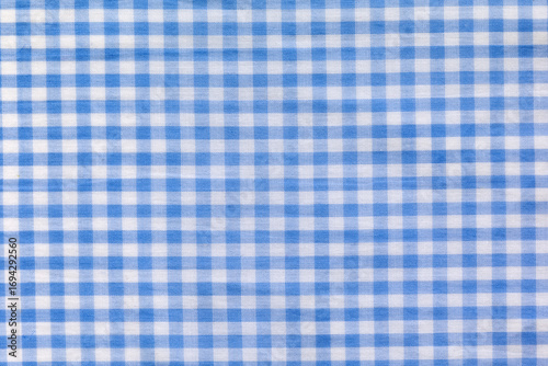 Blue Gingham Fabric Texture