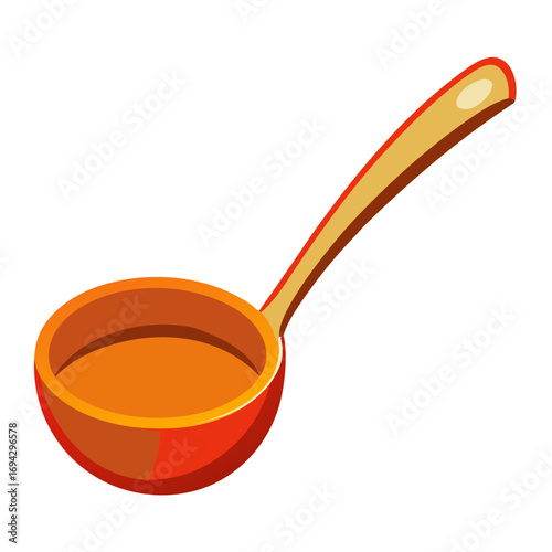 Minimalist gravy ladle icon for culinary and kitchen designs