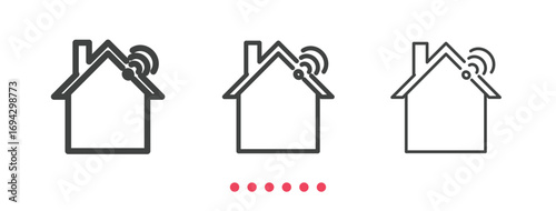 Smart home icon. Thin line icon vector