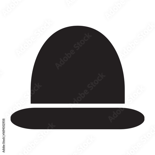 Bowler hat glyph icon